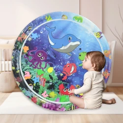 سينسوريا،فرشة لعب مائية قابلة للنفخ بتصميم دولفين – صديقة للبيئة (100×100×10 سم)