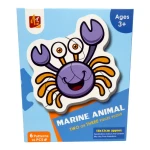 Puzzle Marine Animal: Two or Three Pieces Puzzle, 6 Patterns, 16 pcs - LedKiam