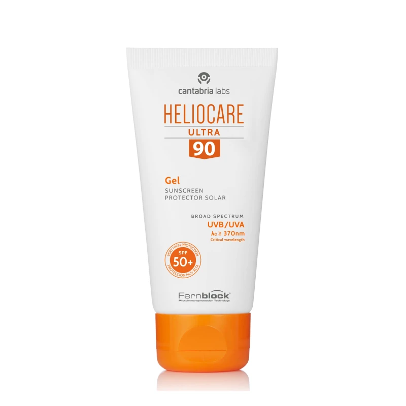 Heliocare Ultra 90 Gel SPF 50+ 50ml Sunscreen Fernblock Anti Hyperpigmentation Anti Wrinkle Lightweight No White Residue - Heliocare