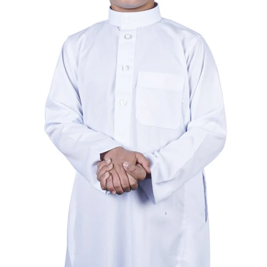 MIDRAZ Boys’ White Thobe, Size 42 – Classic Elegant Design with Premium Comfort - Midraz - Image 3