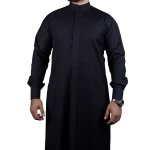 MIDRAZ Navy Blue Plain Thobe, Size (2XL) – Elegant Minimal Design - Midraz