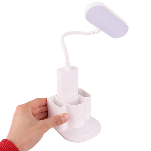 مصباح مكتب محمول Hg-288 قابل لإعادة الشحن LED للقراءة بـ 3 ألوان وقاعدة أدوات مكتبية - Image 5